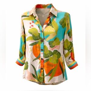 Manga Rosa pink tropical top